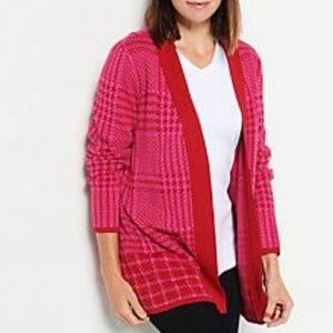 Isaac Mizrahi Live! Plaid Jacquard Cardigan